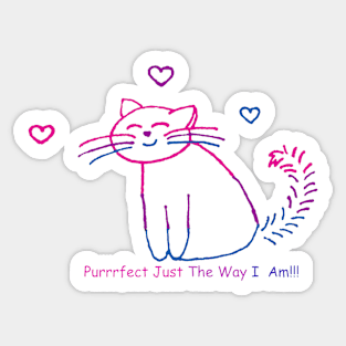 Bisexuality Kitty! Sticker